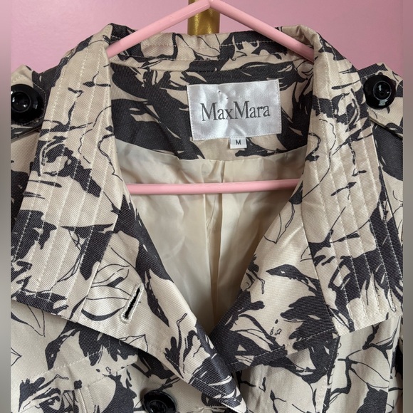 Max Mara Floral Trench Coat M - Picture 9 of 12